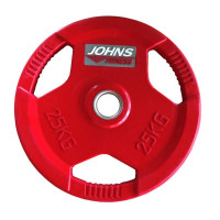 Диск обрезиненный 25кг Johns 91010 -25С красный