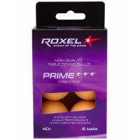 Мячи для настольного тенниса Roxel 3* Prime, 6 шт, оранжевый