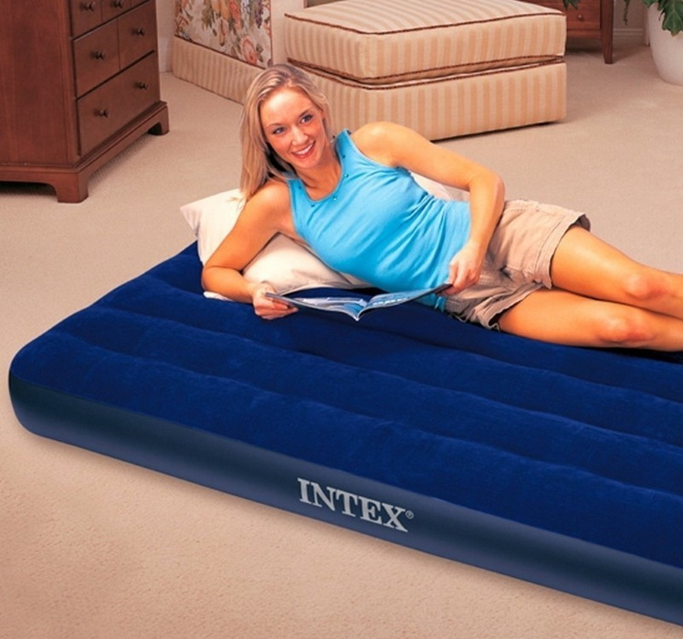 Надувной матрас Intex Classic Downy Airbed Fiber-Tech, 99х191х25см 64757 748_700