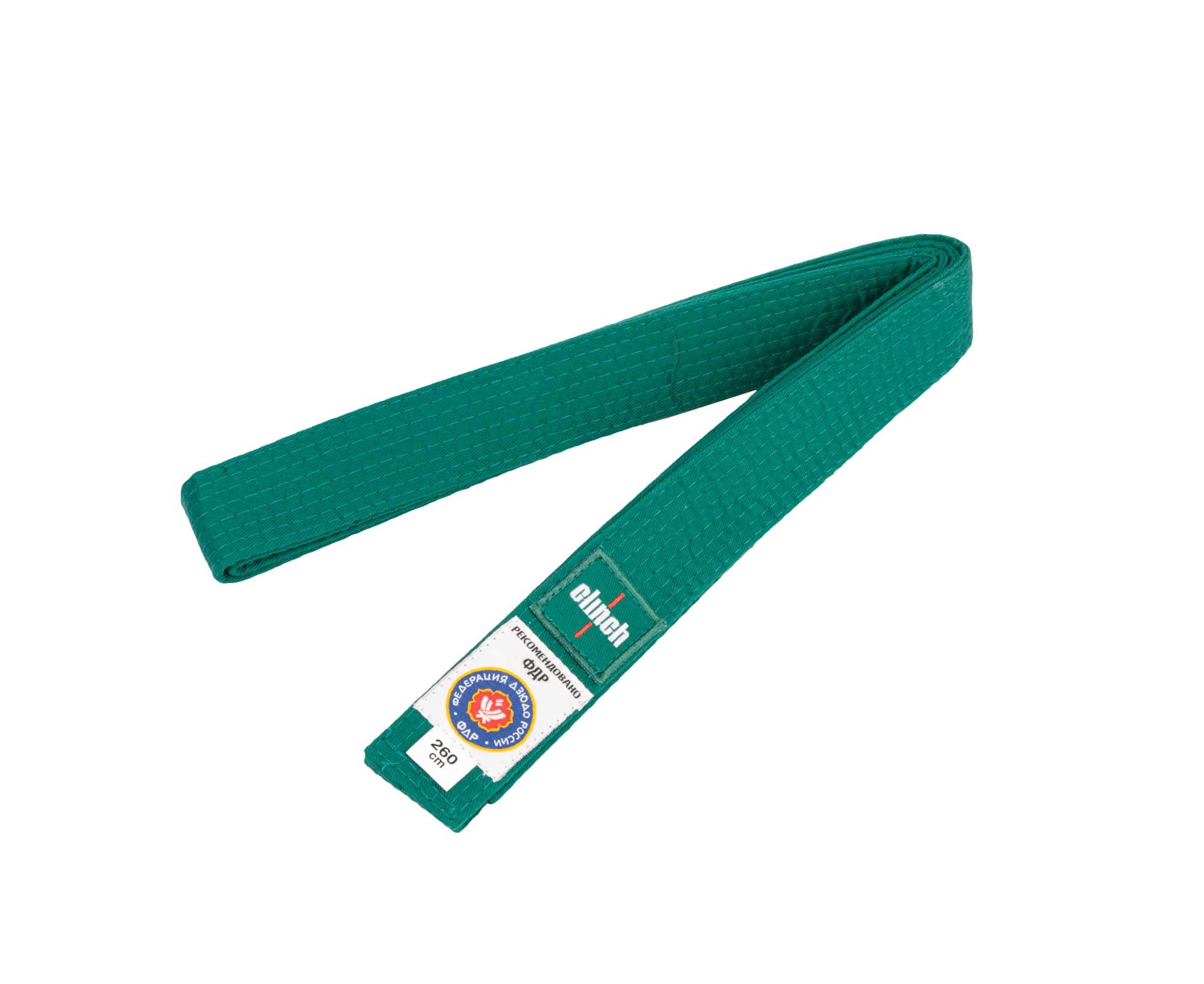 Пояс для дзюдо Clinch Judo Belt FDR C301 зеленый 2000_1635