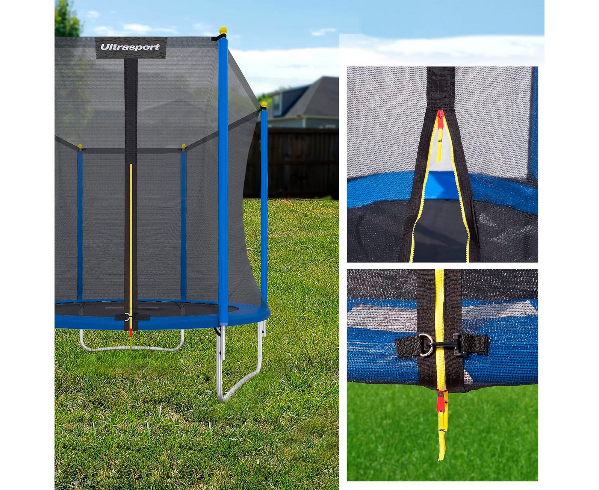 Батут DFC Trampoline Stock ULTRASPORT, с внешней защитной сеткой 330700001076 2000_1636