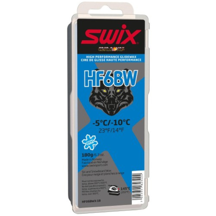 Парафин высокофтористый Swix HF6BWX Black (-5°С -10°С) 180 г. 700_700